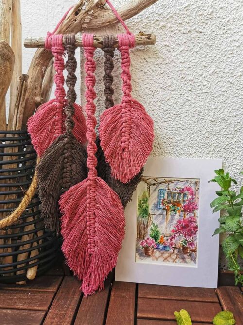 Leaf Macrame Wall Hanging (5 leafs) - Style 2