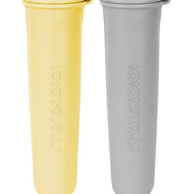 Icy Pops : Set de moules à glace en silicone - jaune