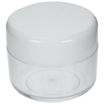 Pot cosmétique, plastique, couvercle blanc, pour 20 ml, Ø 4 cm, hauteur: 3,2 cm 1