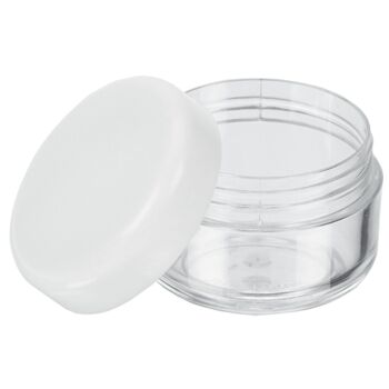 Pot cosmétique, plastique, couvercle blanc, pour 20 ml, Ø 4 cm, hauteur: 3,2 cm 2