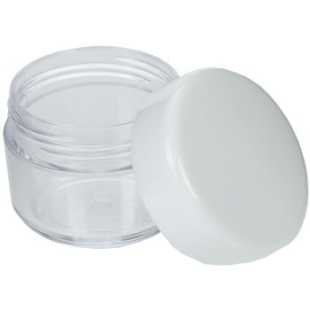 Pot cosmétique, plastique, couvercle blanc, pour 20 ml, Ø 4 cm, hauteur: 3,2 cm 3