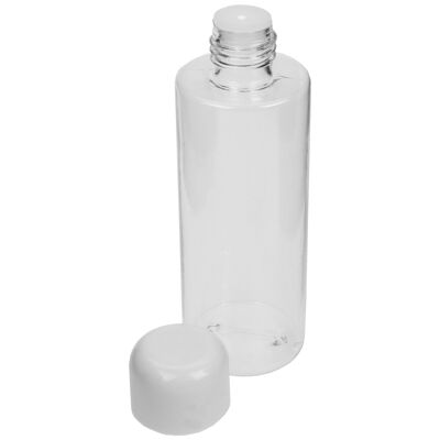 Botella cosmética, plástico, tapa blanca, para 100 ml, Ø 3,8 cm, altura 11,5 cm