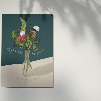 Mama die schönste Blume, A4-Poster