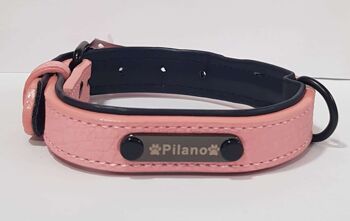 Collier cuir PILANO rose 34cm