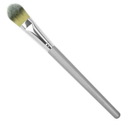 Make-up Pinsel, silber, für flüssiges Make-up, feinstes Toray-Haar, Länge: 20 cm