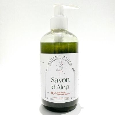 Liquid Aleppo soap 250 ml with 10% bay laurel oil