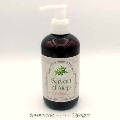 Liquid Aleppo soap 250 ml with 10% bay laurel oil