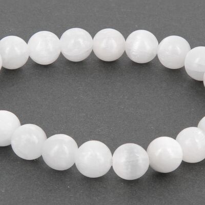 Bracciale in selenite da 8 mm