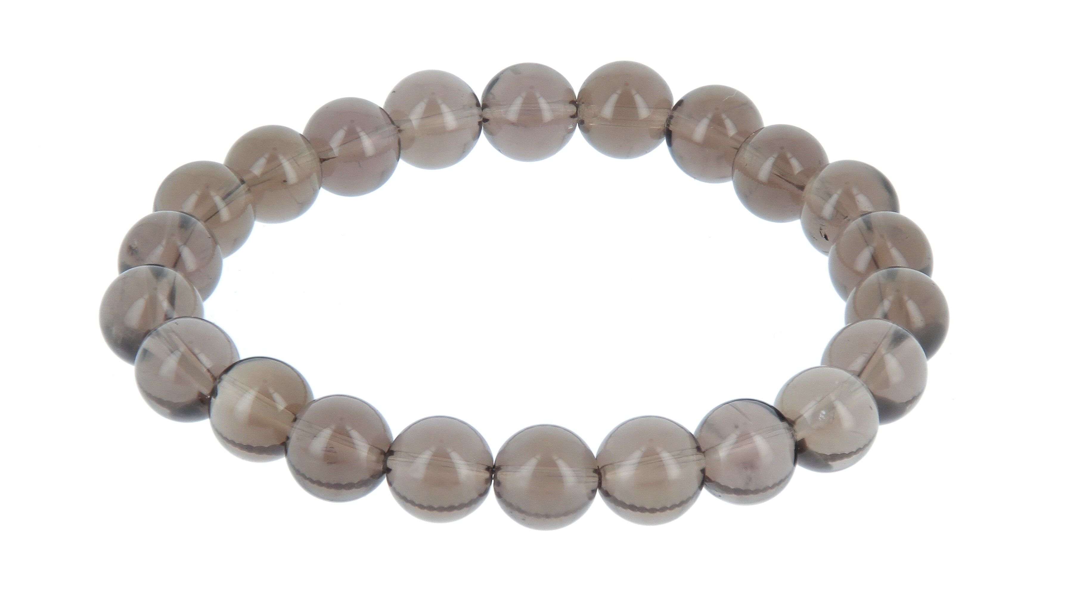 Bracciale in quarzo fumè da 8 mm
