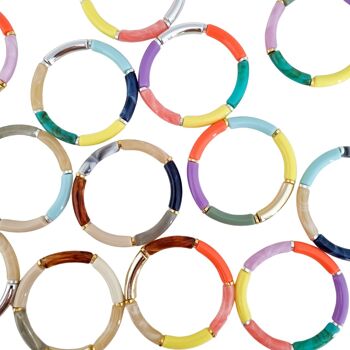 Bracelets tubos colorés 3