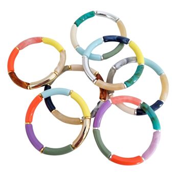 Bracelets tubos colorés 4