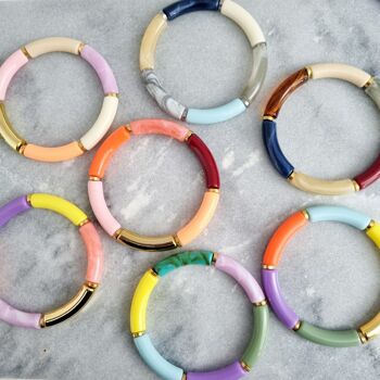 Bracelets tubos colorés 1