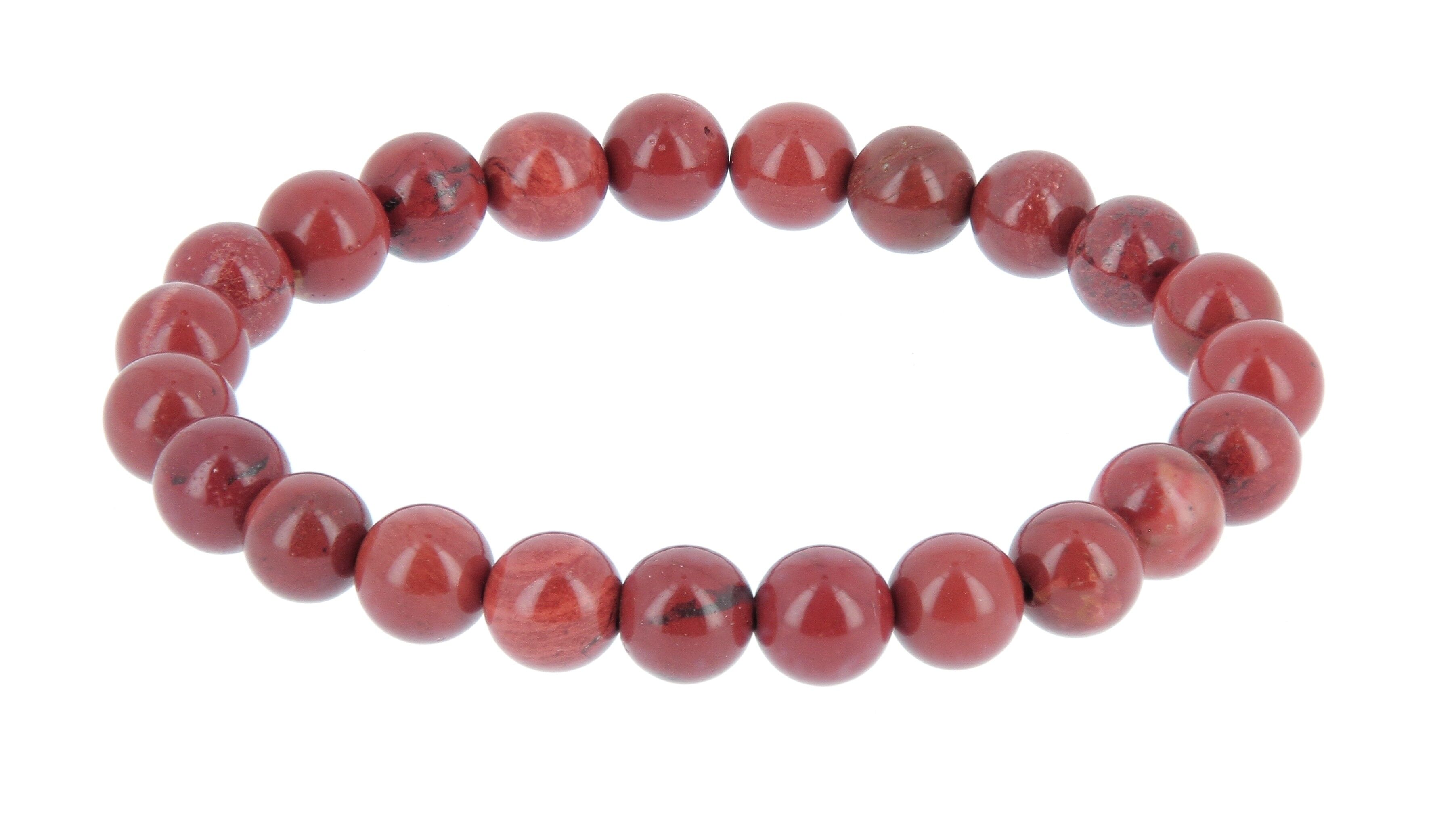 Bracciale di diaspro rosso da 8 mm