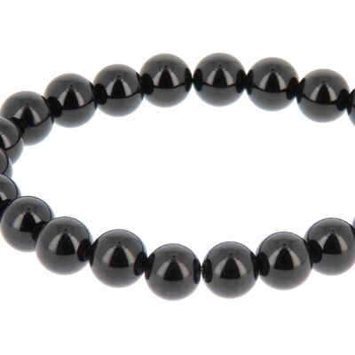 Bracelet agate noir 8mm