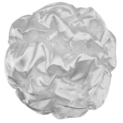 Shower cap white 100% polyester satin