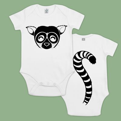 VORBESTELLUNG! Lemur Bio-Baumwoll-Baby-Body – kurze Ärmel