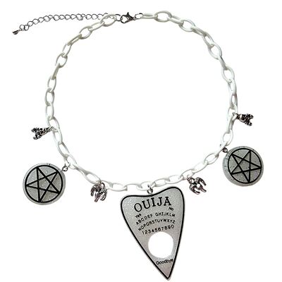 Collier Ras Du Cou Charme Ouija - Blanc