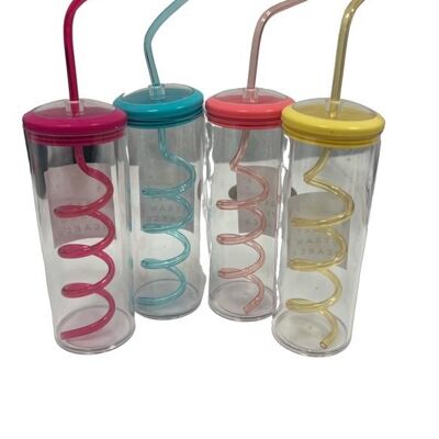 crazy straw beaker