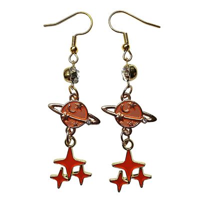 Stardust Earrings - Orange