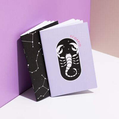 Set di quaderni Scorpione | zodiaco | Costellazione