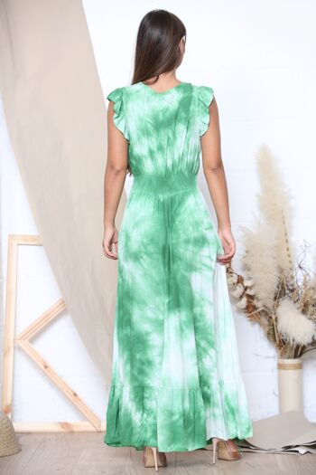 Maxi col V tie and dye vert 2
