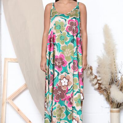 Maxi col V tie and dye vert