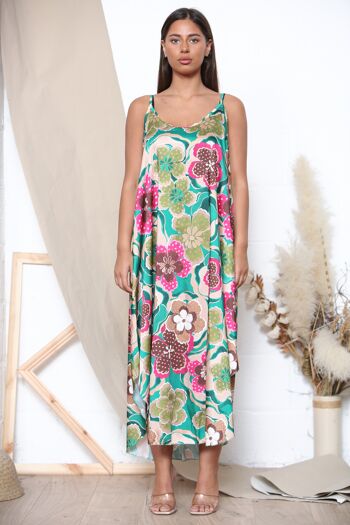Maxi col V tie and dye vert 1
