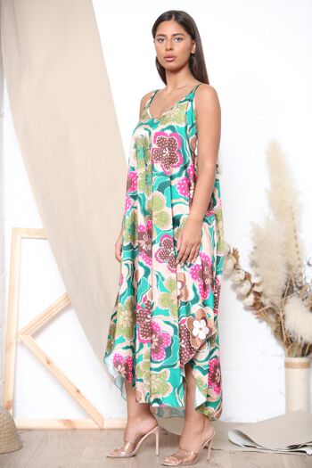 Maxi col V tie and dye vert 2