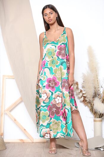Maxi col V tie and dye vert 4