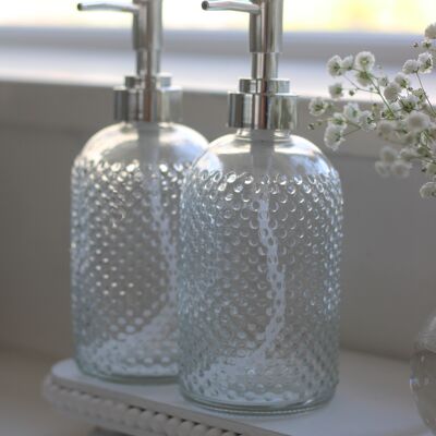 Soap Dispensers Embossed Silver