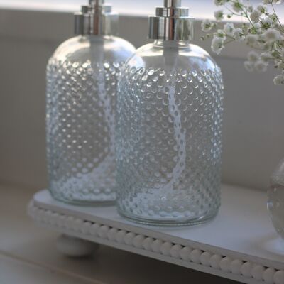 Soap Dispensers Embossed Silver