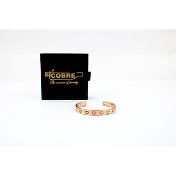 Bracelet magnétique en cuivre pur avec boîte cadeau (design 10) 1