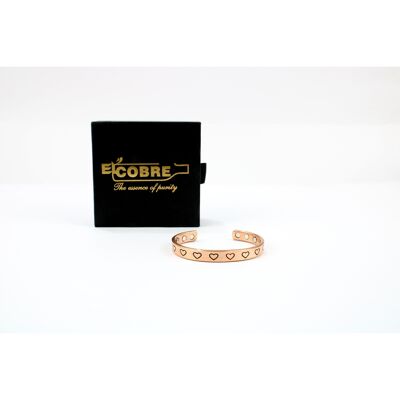 Pure copper magnet bracelet with gift box (design 10)