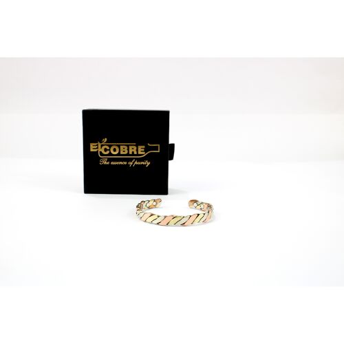 Pure copper magnet bracelet with gift box (design 11)
