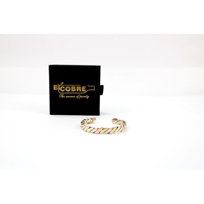 Pulsera magnética de cobre puro con caja de regalo (diseño 11)