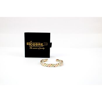 Bracelet magnétique en cuivre pur avec boîte cadeau (design 11) 1