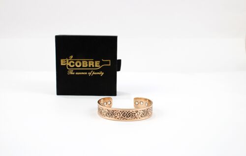 Pure copper magnet bracelet with gift box (design 12)