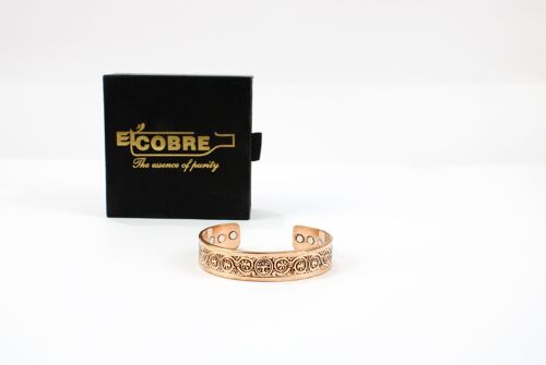 Pure copper magnet bracelet with gift box (design 13)