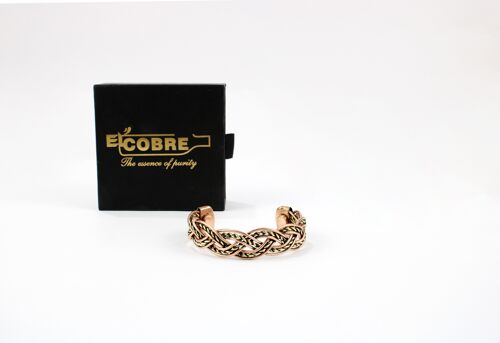 Pure copper light weight bracelet with gift box (design 14)