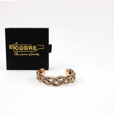 Pure copper light weight bracelet with gift box (design 14)