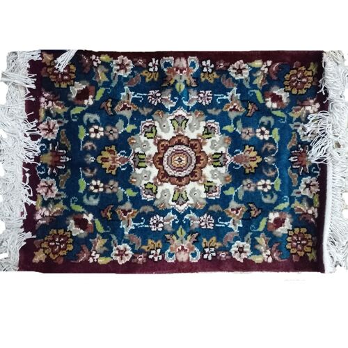 Persian Bokhara Handmade Prussian Blue Woolen Rug