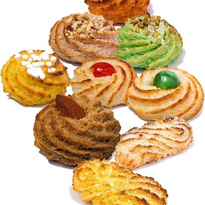 Sicilian almond paste biscuits | Gift box 600 gr | Single-portion sealed packs | Assorted biscuits, directly from an artisan laboratory