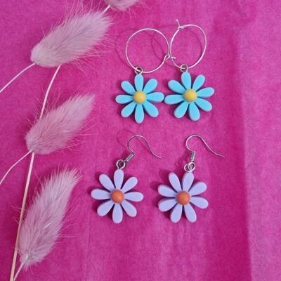 Retro Flower Earrings, Flower Lover Gift