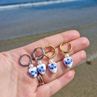 Ceramic Porcelain Huggie Hoop Earrings