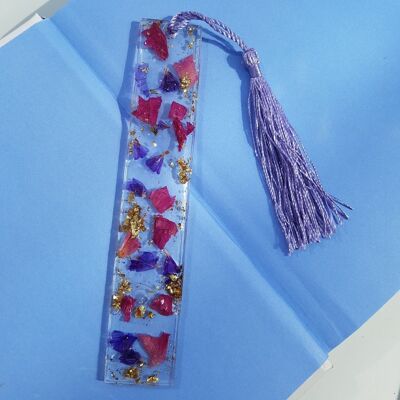 Real Flower Pink Purple Bookmark