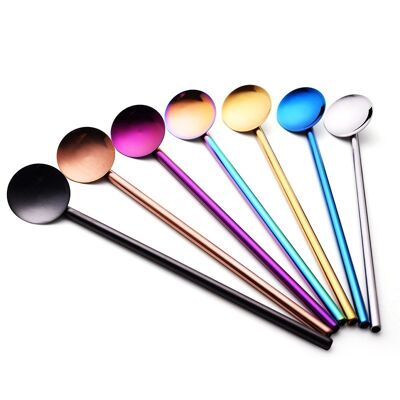 Bulk: Cannucce Touillette in Acciaio Inox - Arcobaleno - 19 cm