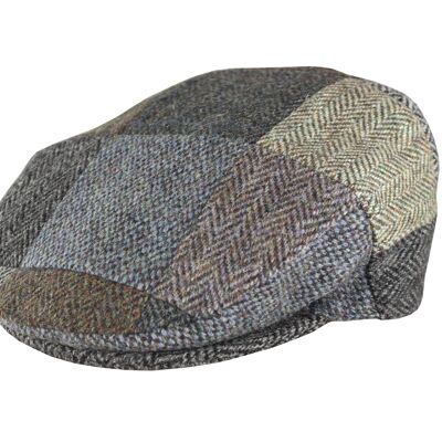 HW92  -  Harris Tweed Patchwork Flat Cap