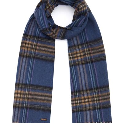 Country Check Scarf  -  Blue Check