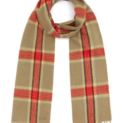 Country Check Scarf  -  Green/Red Check