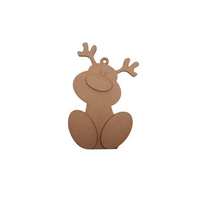 3mm Wonky Reindeer Tree Decoration